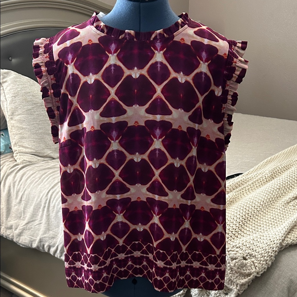 DR2 Purple Patterned Women's Top
